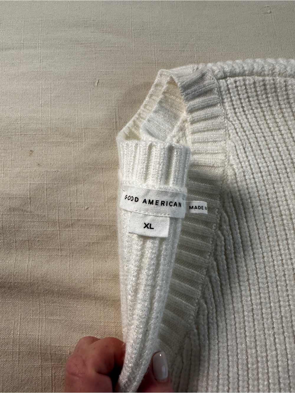 Good American white Ribbed Knit Sweater - Picture 4 of 7